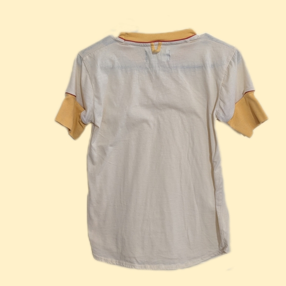Women's Cream and Yellow T-Shirt - Picture 2 of 3
